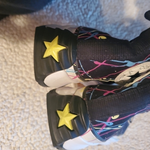 Converse Run Star Hike Hi Paint Splatter Sz. 6 Sneakers Chuck Taylor - Picture 3 of 8